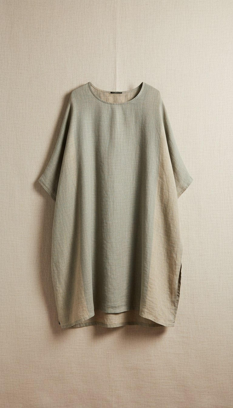 Linen Relaxed Tunic in Soft White