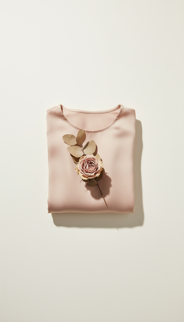 Rose Sand Silk Blouse