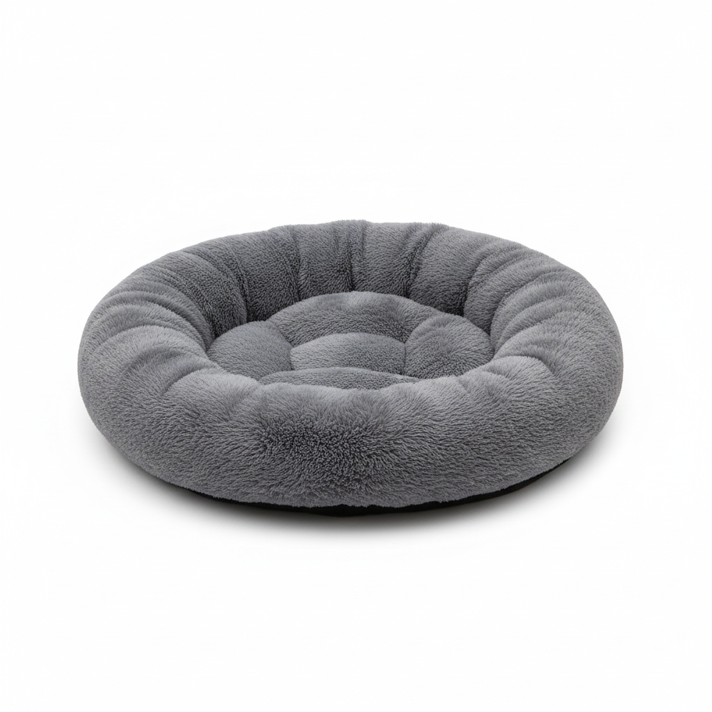 Luxury Pet Bed - plush round bed for dogs and cats
